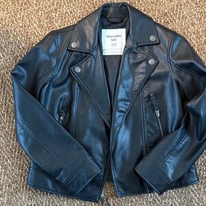 Abercrombie Kids Black Leather-Style Jacket